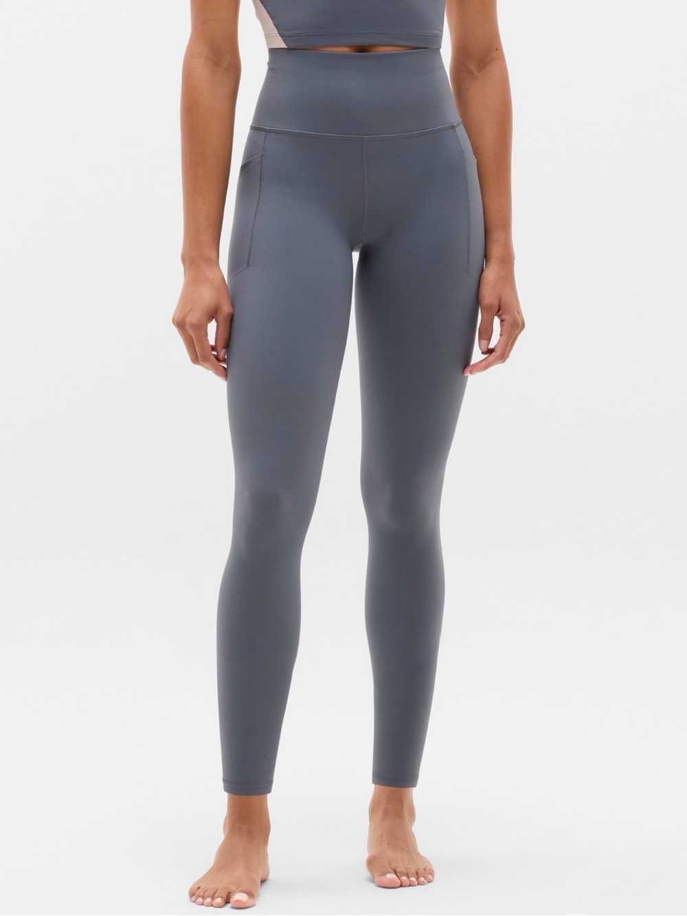 Athleta Salutation Stash 7/8 Tight Leggings Slate (gray/blue) Size Small